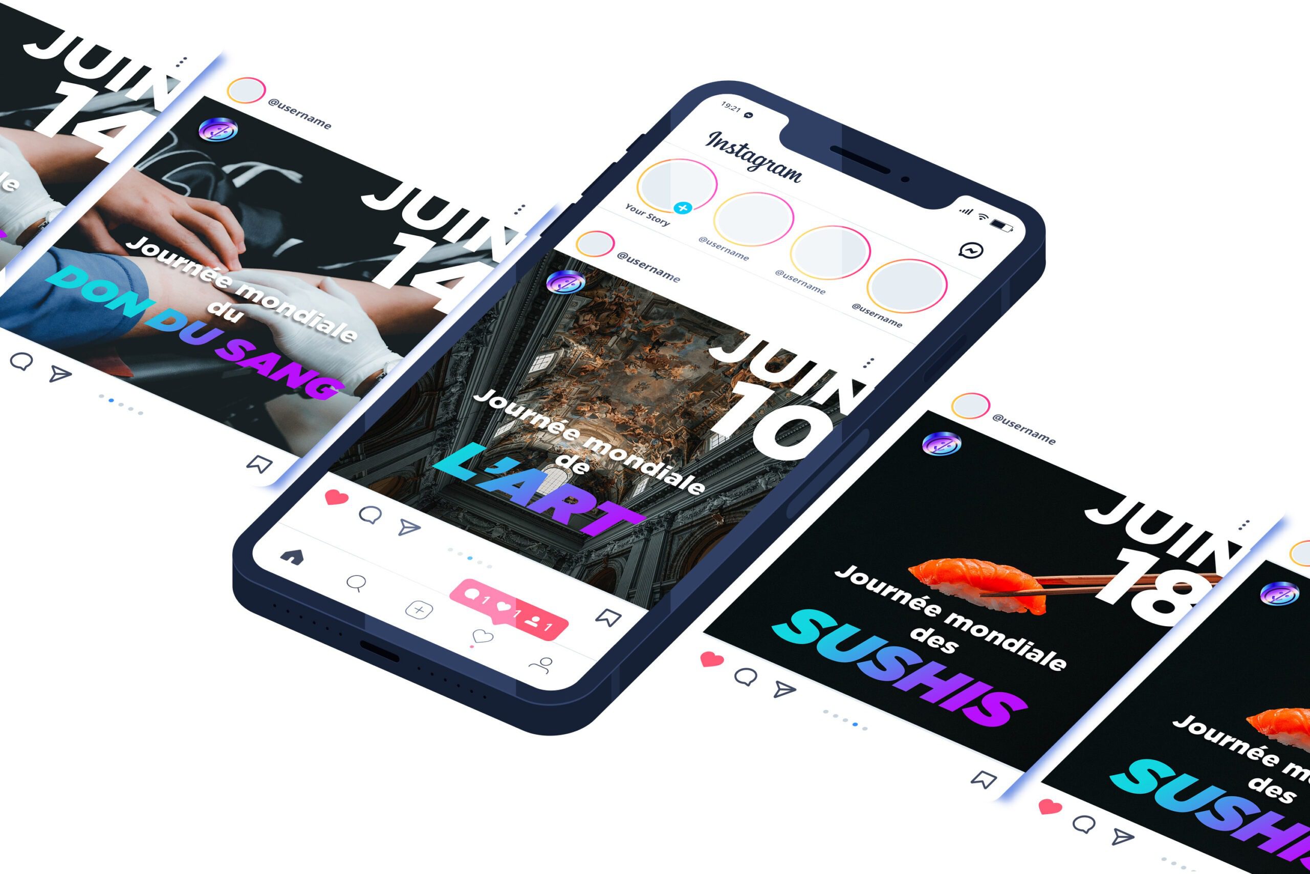 instagram application événementiel