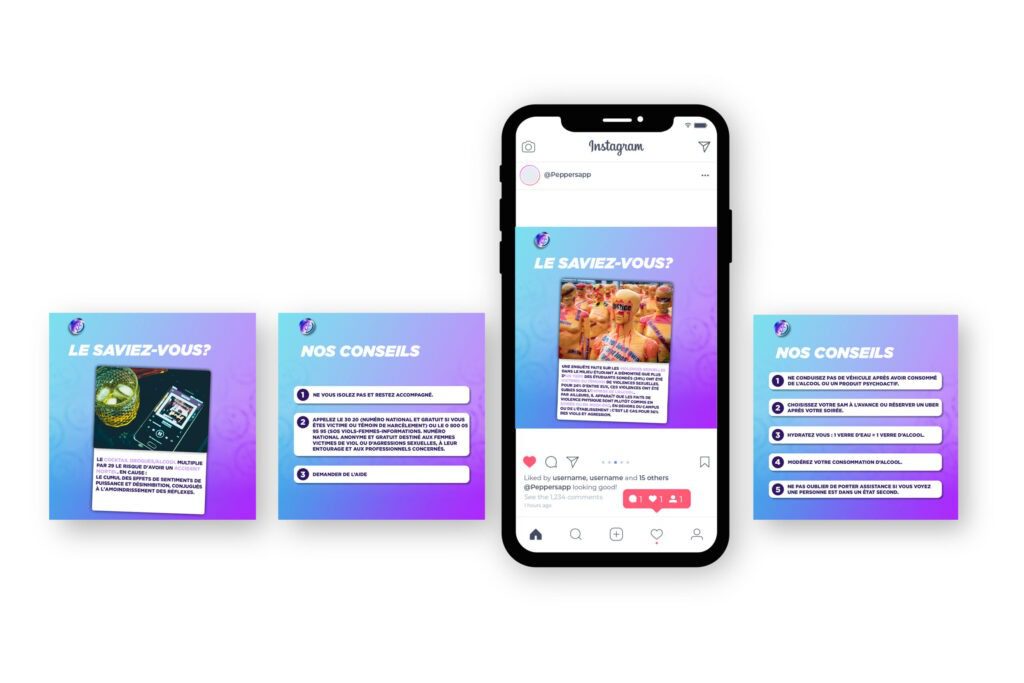 instagram application événementiel